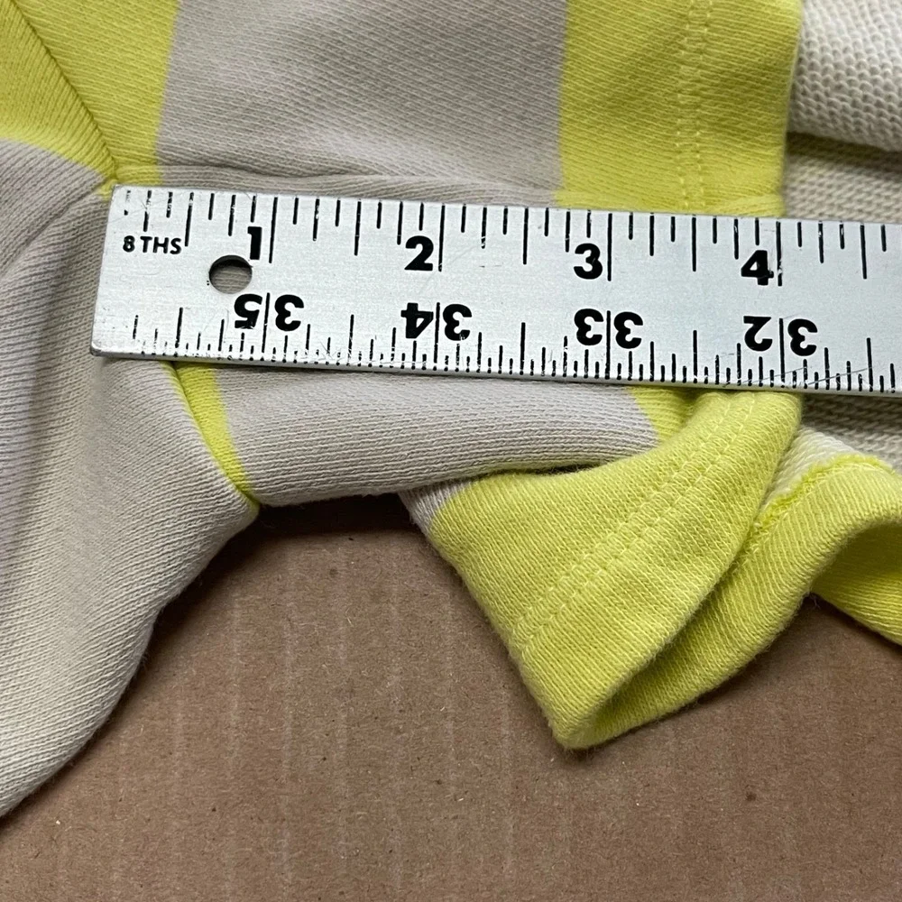 T by Talbots Petite Size SP Striped Yellow/Tan Tie Waist Shorts W Pockets‎
